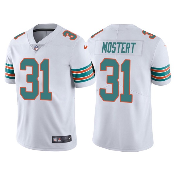 Men??s Miami Dolphins #31 Raheem Mostert White Color Rush Limited Stitched Football Jersey